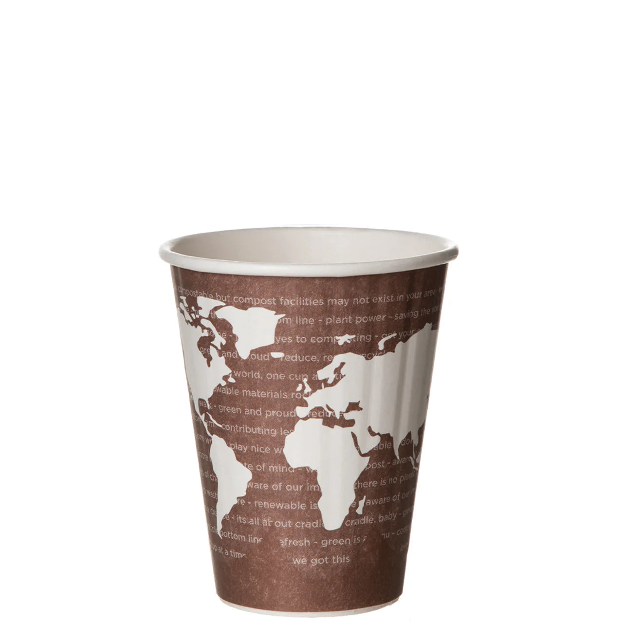 World Art Renewable & Compostable Insulated Hot Cups - 8oz (QTY:800)