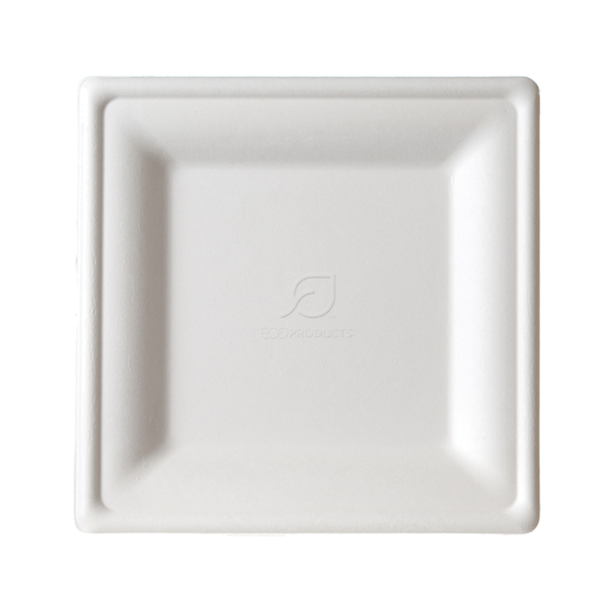 Eco-Products Vanguard Renewable & Compostable Square Sugarcane Plates, Medium, 8 in (QTY 500), SKU EP-P022NFA