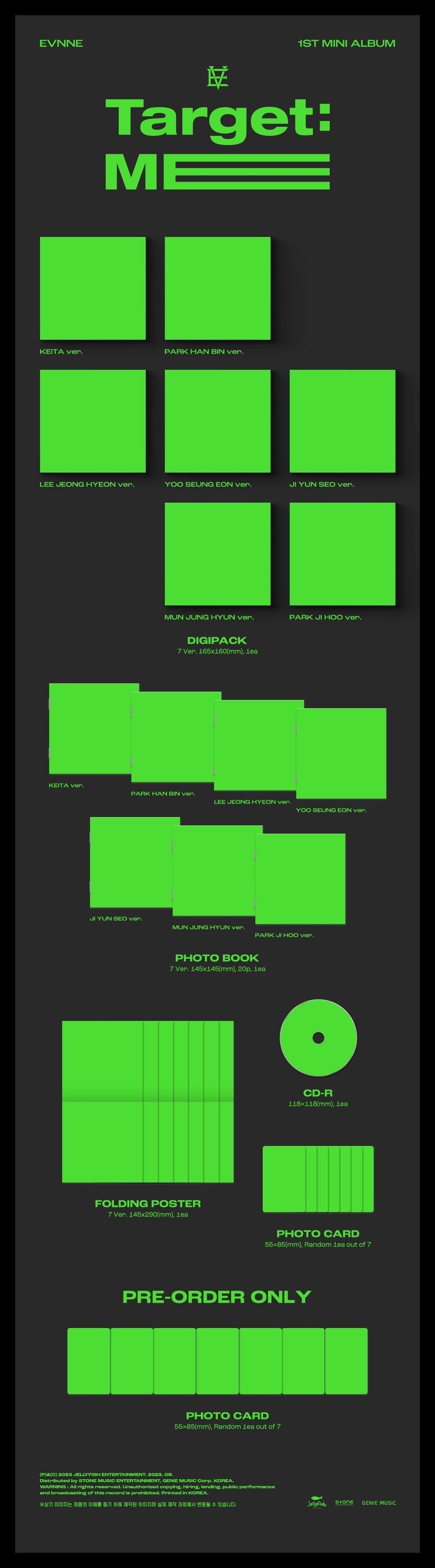 Evnne 1st Mini Album - Target: Me (Digipack Ver.)