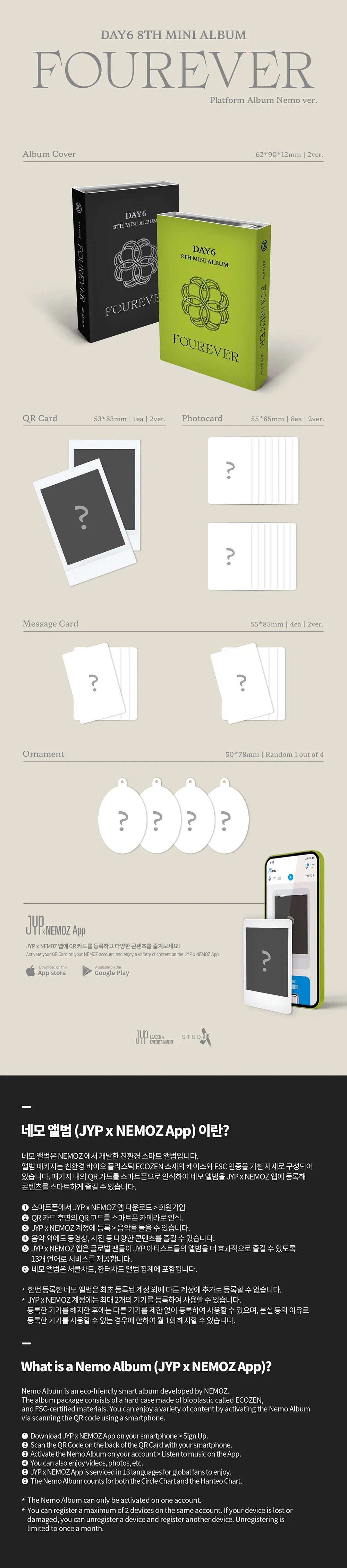 Day6 6th Mini Album - Fourever (Platform Nemo Ver.)