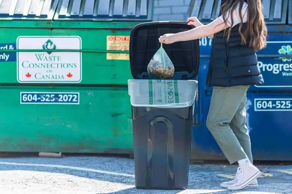 EcoSafe Zero Waste 45 Gallon Compostable Bags 35x50 for Residential Bins (QTY 90), BPI Certified, SKU HB3550-85