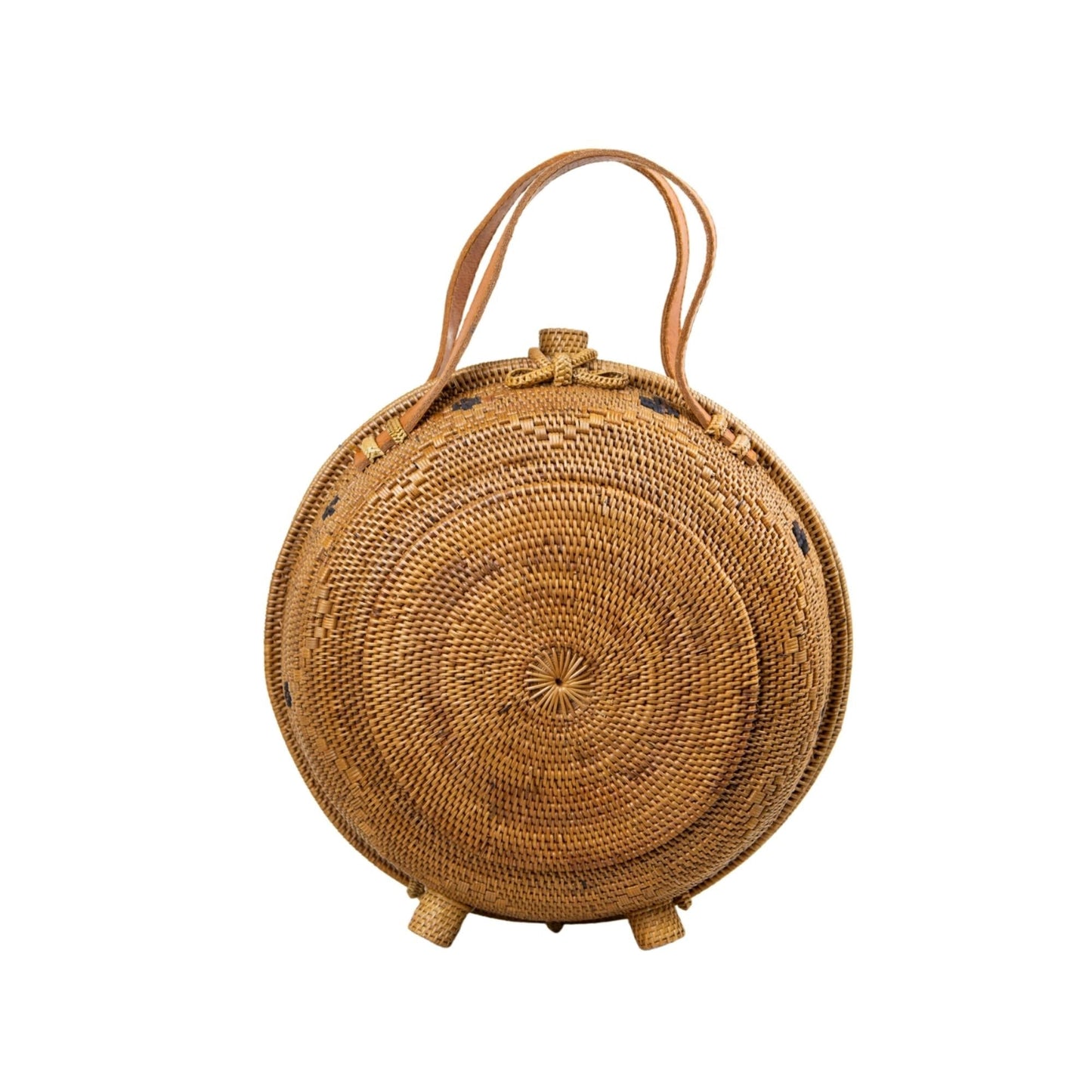 Emma Oversized Rattan Round Satchel