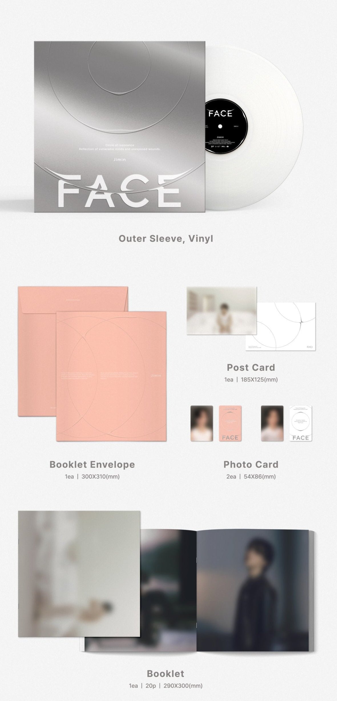 BTS Jimin - "Face" Vinyl Lp Record