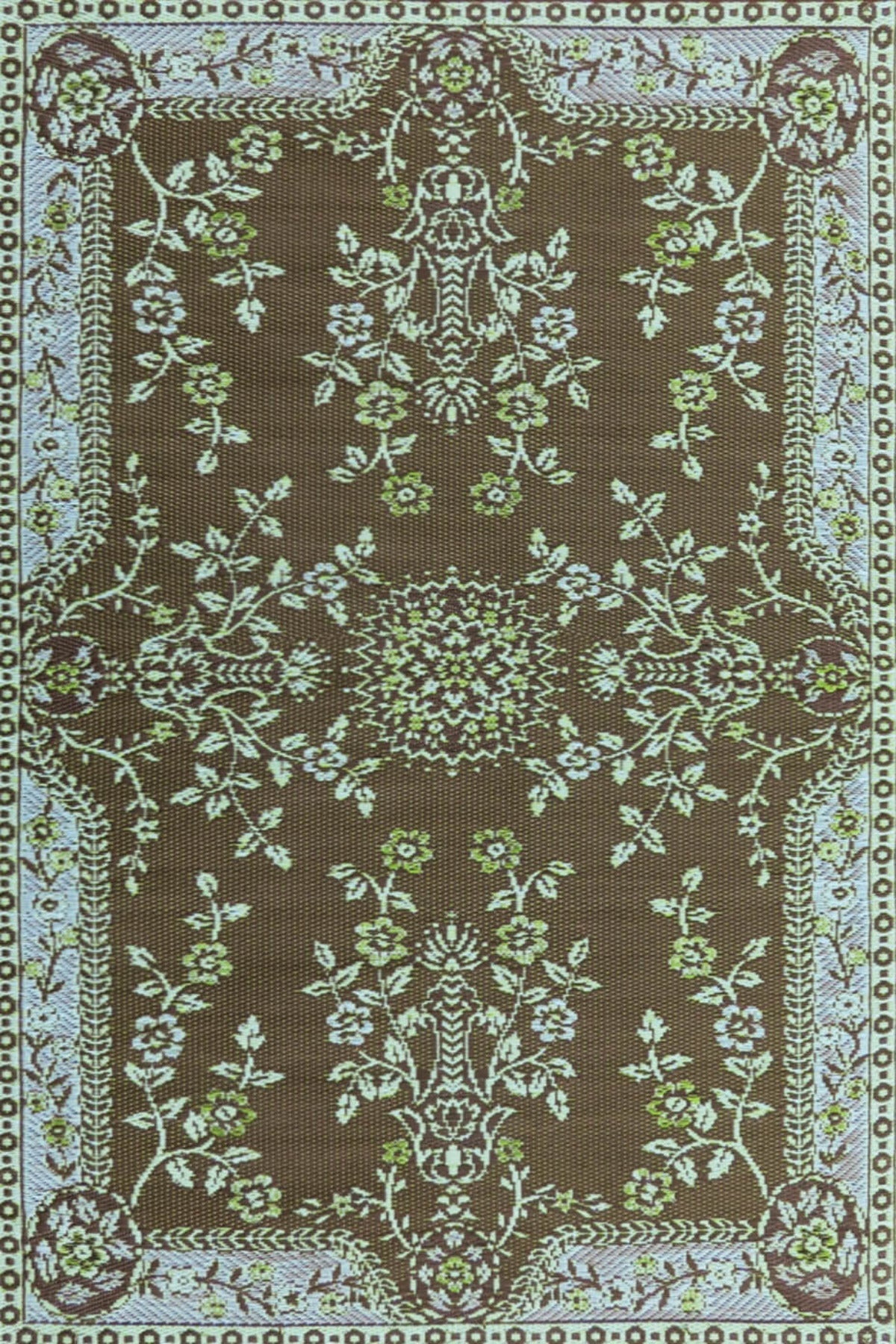 Garland Teal & Brown Outdoor Mat