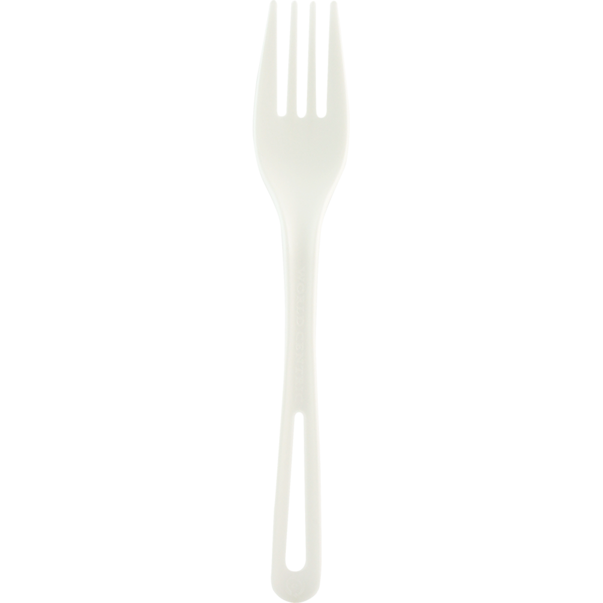 World Centric Compostable 6.3in TPLA Fork with Ribbing (QTY 1000), SKU FO-PS-6L