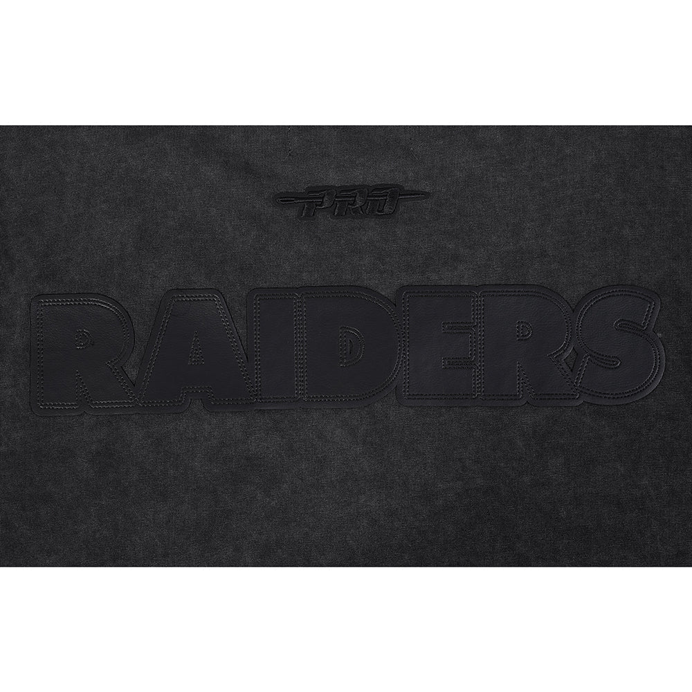 Pro Standard Raiders All-Over Logo Tee - Washed Black