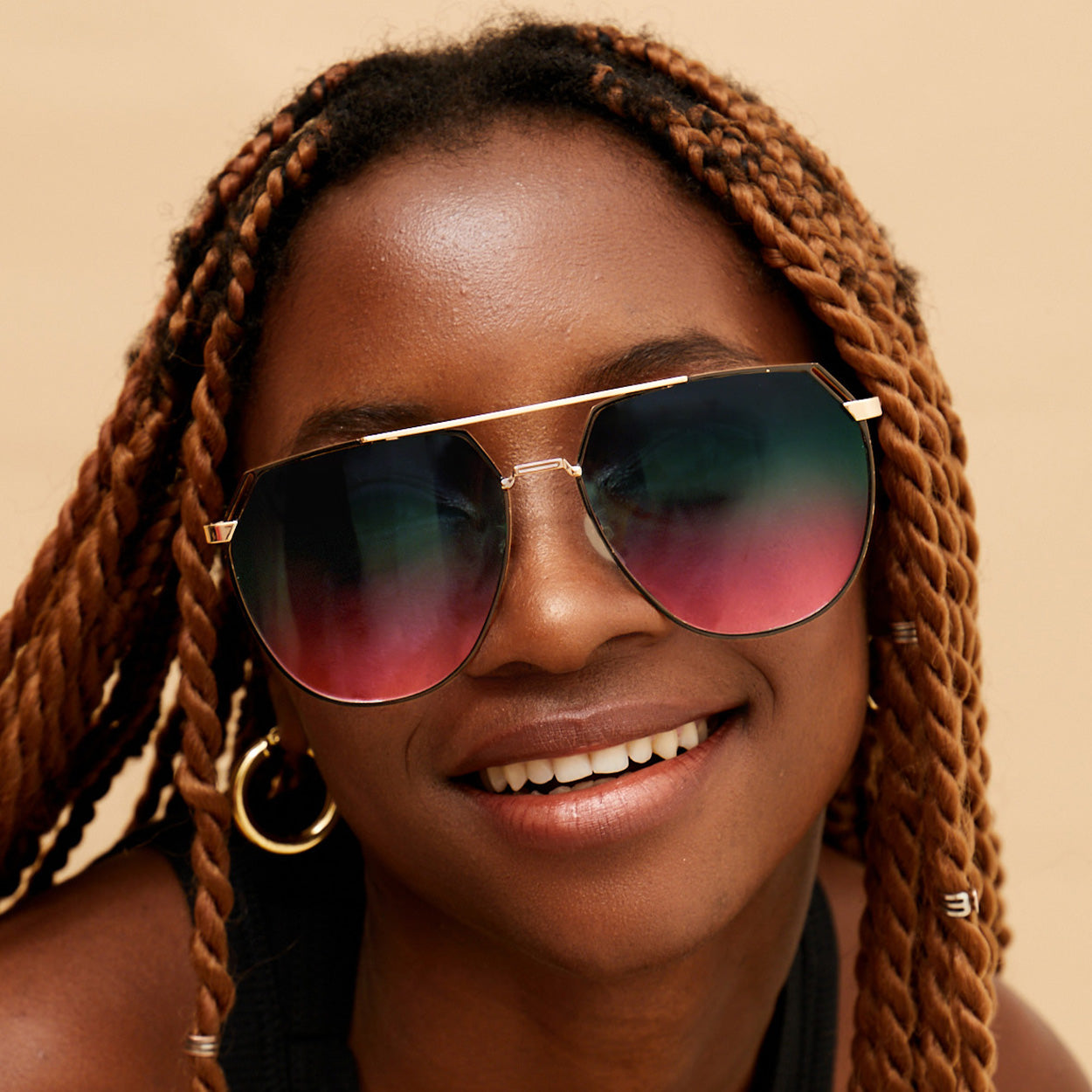 Farrah - Pride Tangle Free Aviator Sunglasses