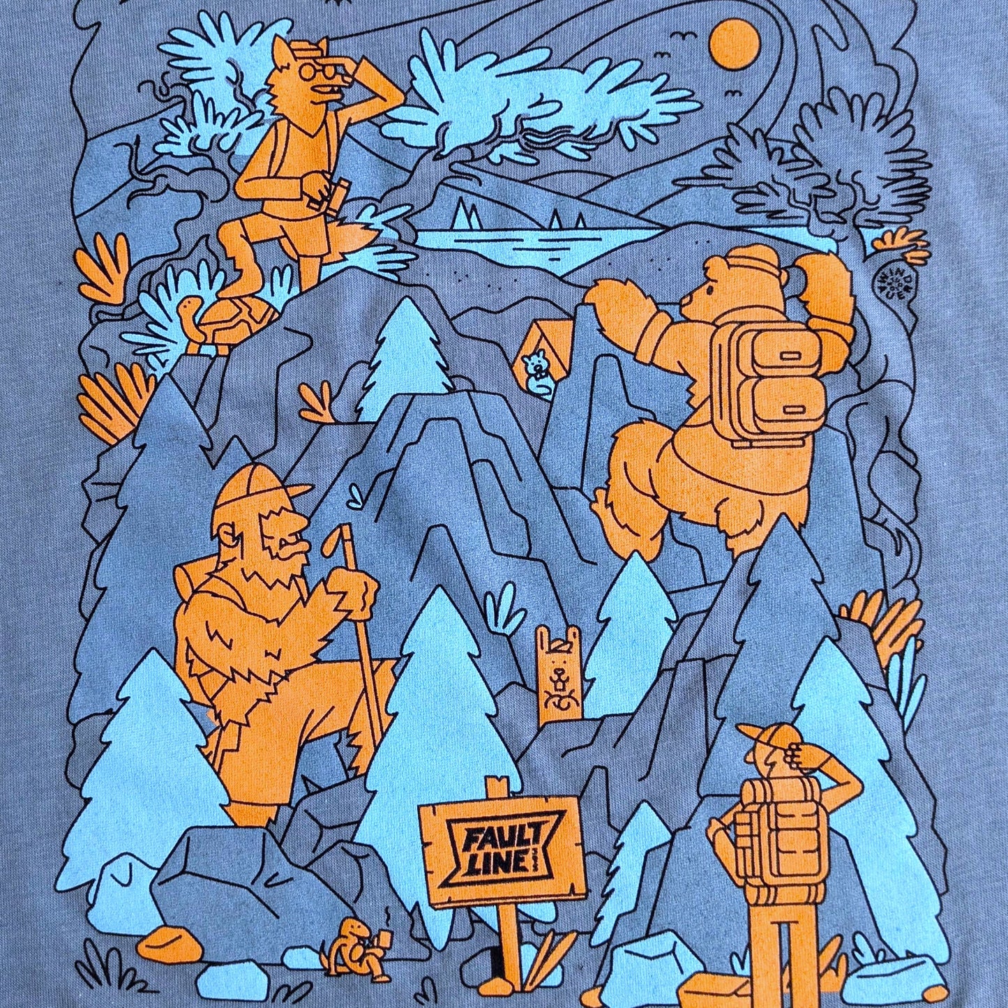 Wild Friends Sustainable Tee - Blue Grey