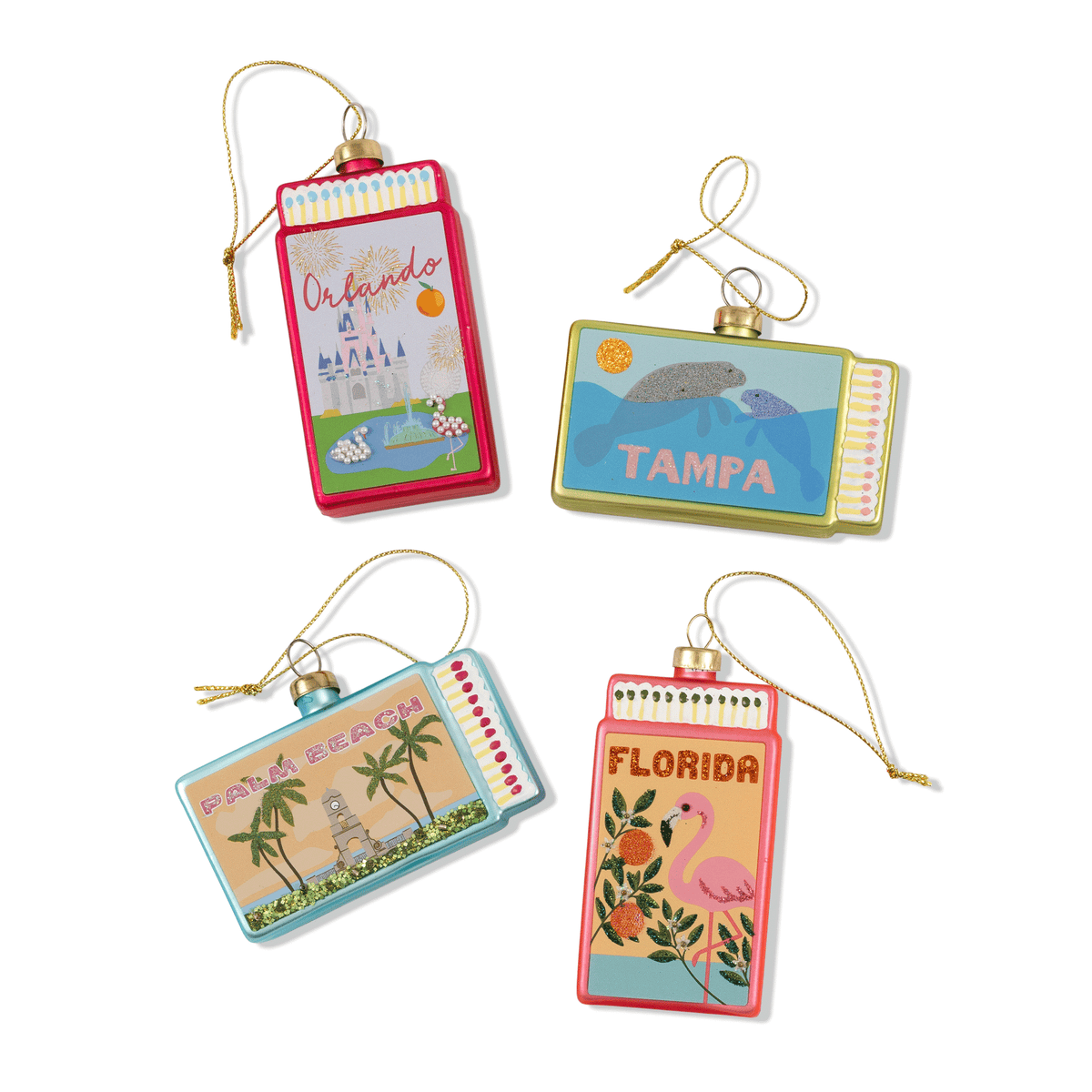 Florida Matchbook Ornament Gift Set