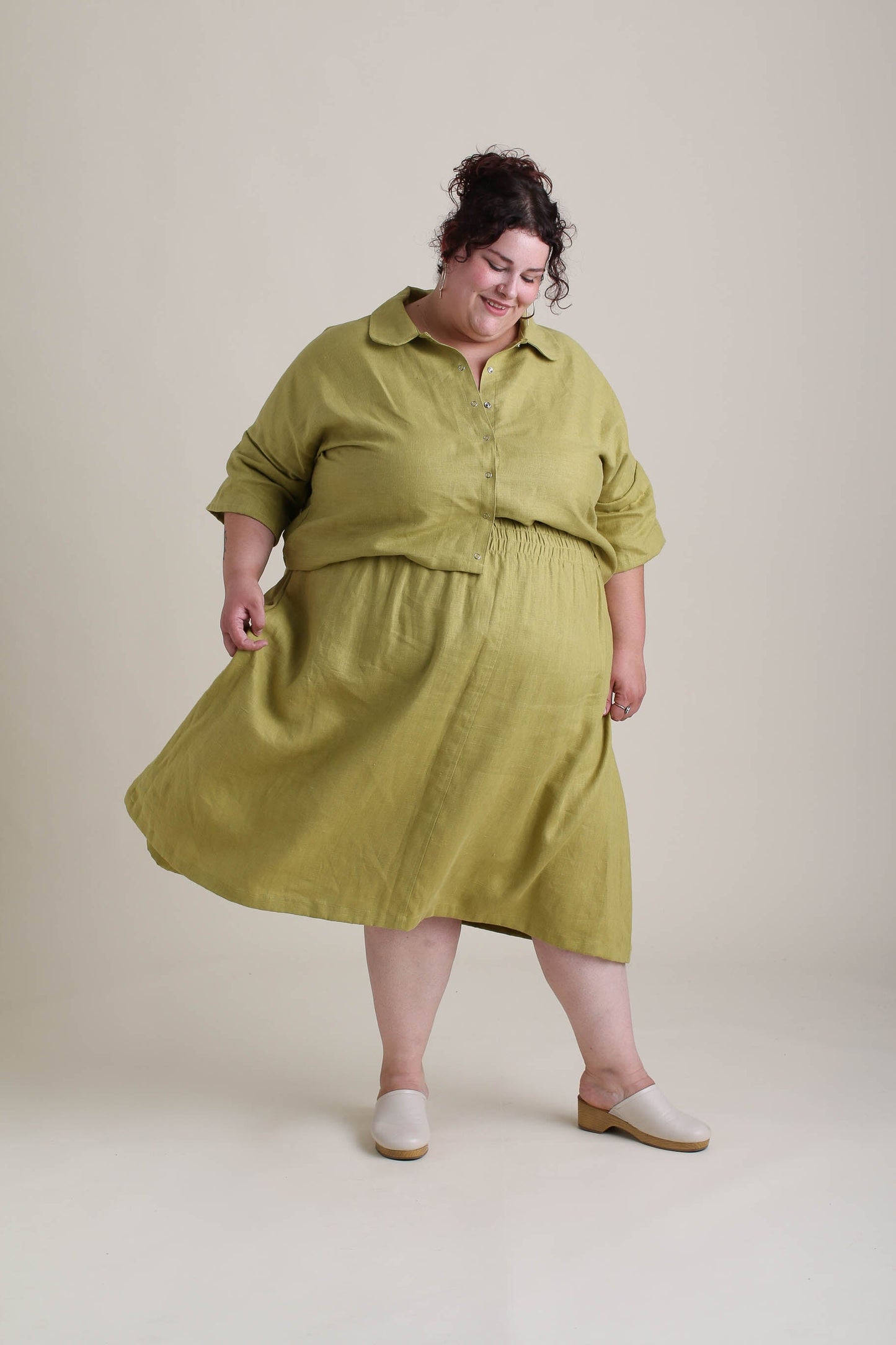 Evening Midi Skirt in Citrus