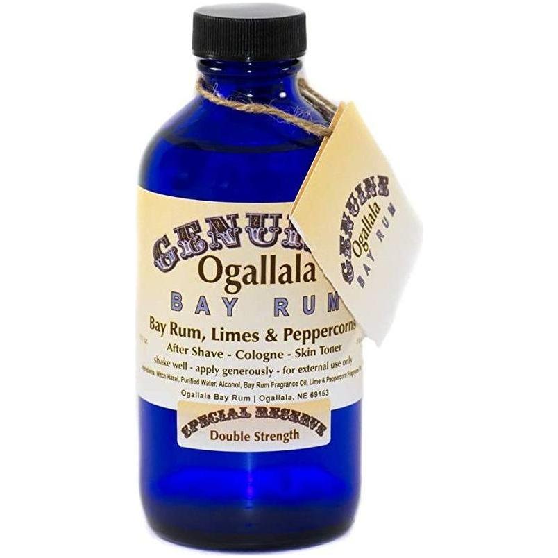 Ogallala Bay Rum, Limes & Peppercorns Double Strength Pre Shave - After Shave - Skin Toner 8 Oz