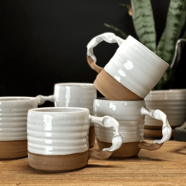 Gravesco Pottery Shaving Mug White