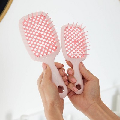 UNbrush Mini Pastel Detangling Hair Brush Peony Light Pink - New