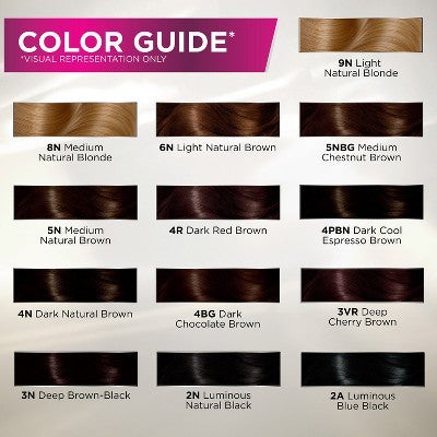 John Frieda Luminous Black Precision Foam Color, Hair Color Foam 2N Natural Black - Imperfect Box
