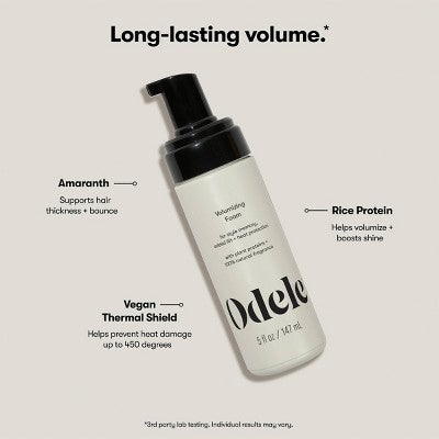 Odele Volumizing Foam for Lift + Heat Protection Hair Mousse 5oz - Imperfect Container