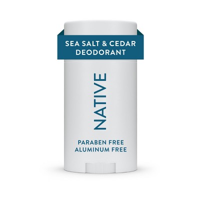 Native Solid Deodorant for Men & Women Sea Salt & Cedar Aluminum-Free 2.65oz - Imperfect Container