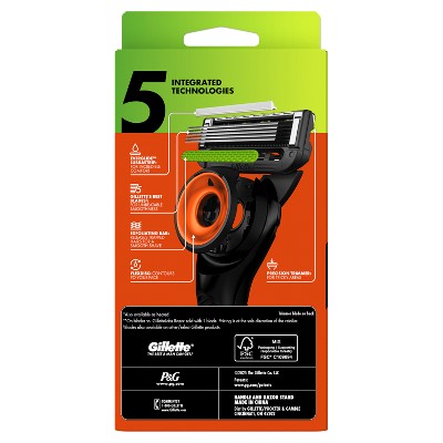 Gillette Labs Mens Special NFL Bengals Edition Shaving Razor with 4 Refills and Magnetic Stand - New