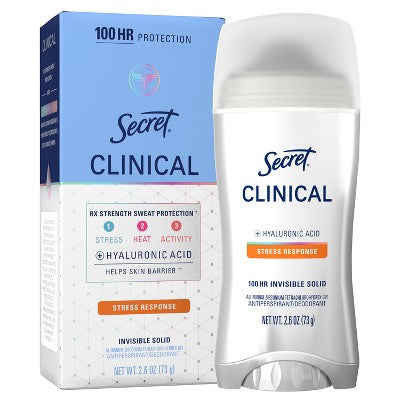 Secret Clinical Strength Invisible Solid Antiperspirant & Deodorant 2.6oz - Missing Box