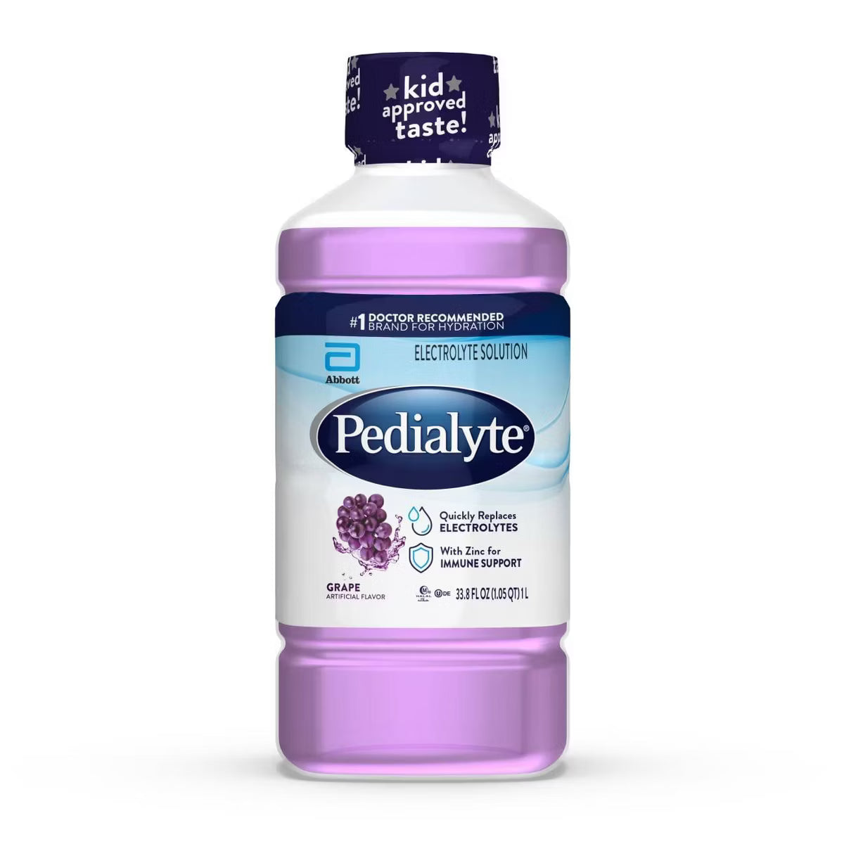 Oralyte Pediatric Electrolyte Solution, Grape Flavor, 33.8 fl oz (1 Liter)