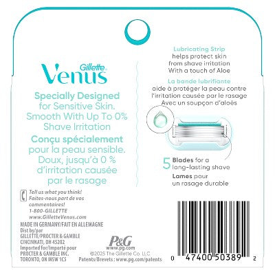 Venus Deluxe Smooth Sensitive Women & Razor Blade Refills 4ct - Missing Box