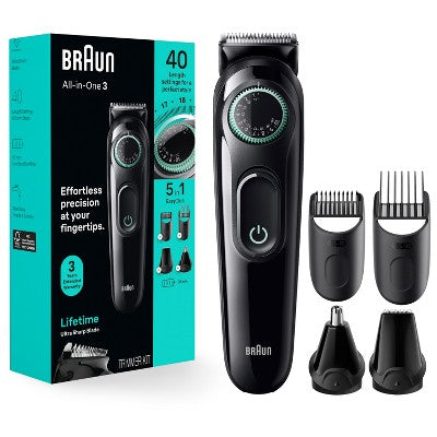 Braun All-in-One Style Kit Series 3 AIO3450 Rechargeable 5-in-1 Trimmer - New