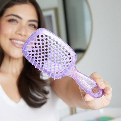 UNbrush Detangler Hair Brush Glitter Amethyst - Imperfect Box