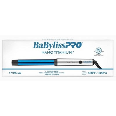 BaBylissPRO Nano Titanium Curling Wand Blue - Imperfect Box