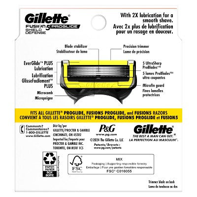 Gillette ProGlide Shield Razor Refills for Men - 8 Blade Refills