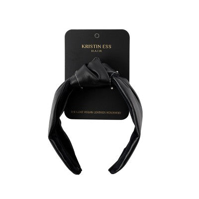 Kristin Ess The Luxe Vegan Leather Headband Black - New