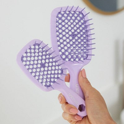 UNbrush Mini Pastel Detangling Hair Brush Lilac Light Purple - New