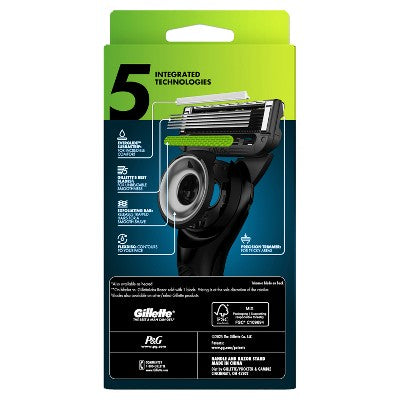 Gillette Labs Men's Special NFL Lions Edition Shaving Razor with 4 Refills and Magnetic Stand - New