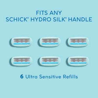 Schick Hydro Silk Sensitive Women's Razor Blade Refills 6 ct - Imperfect Box