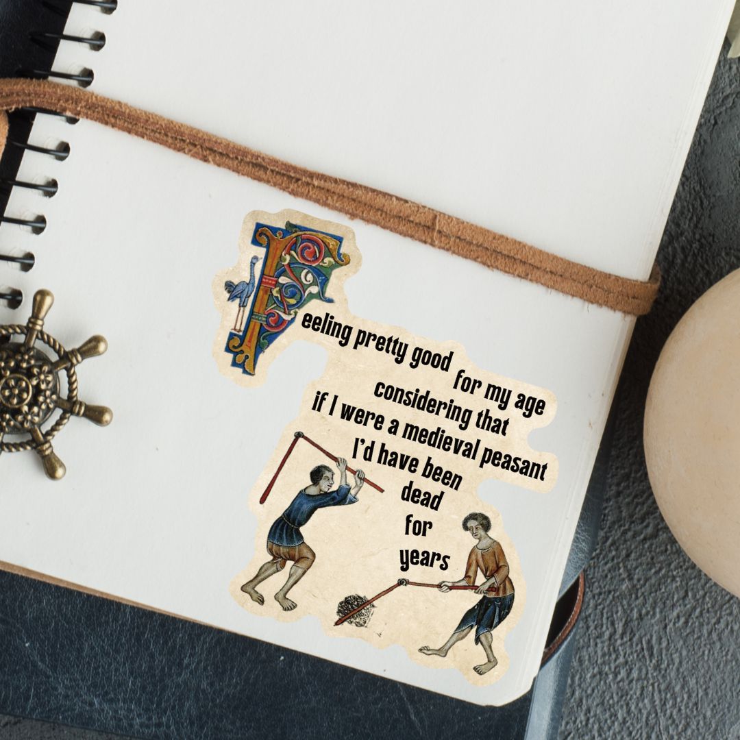 Getting Old and Crusty Sticker Bundle | Glossy Die Cut Vinyl Sticker