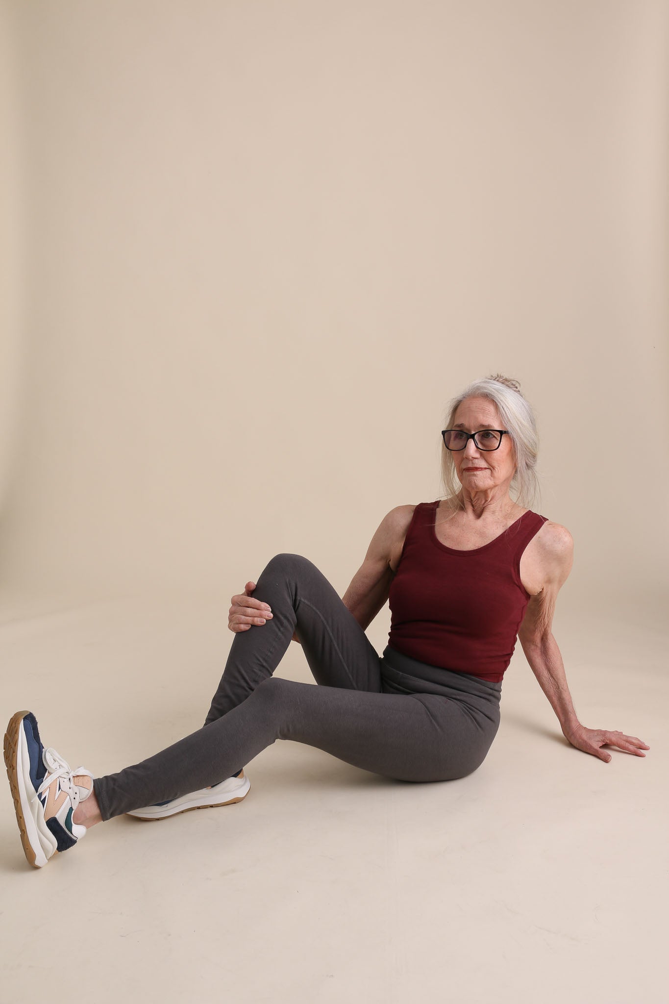 Yoga Crop Tank in Cranberry