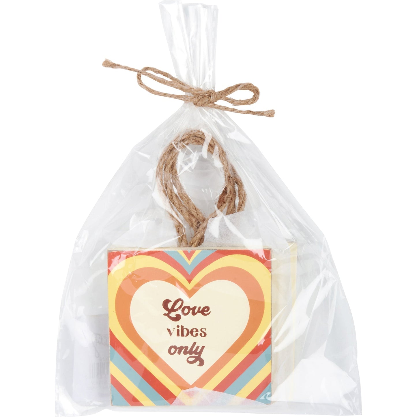 Groovy Self-Hanging Mini Ornament Art Prints | 3 Piece Wooden Display | Love Themed