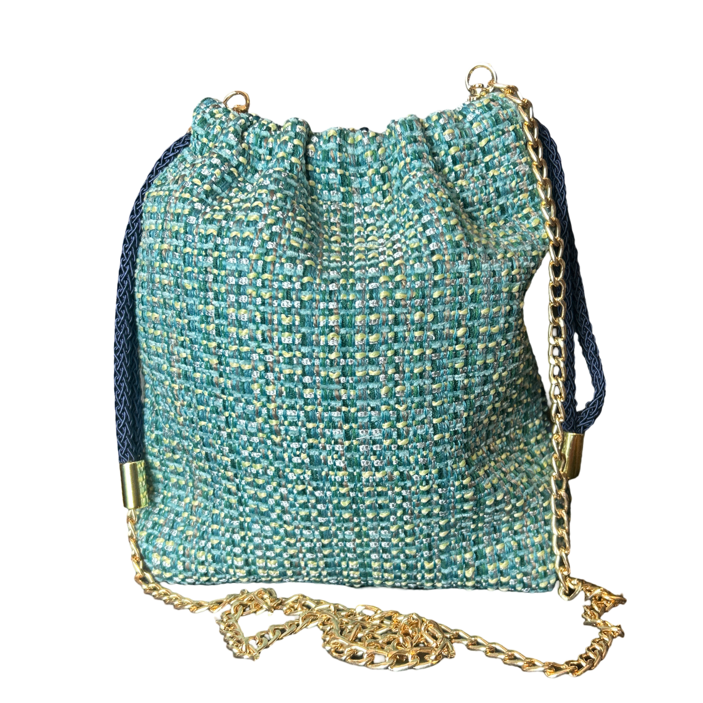 Fringe Harness Vintage Scarf Drawstring Crossbody Bag