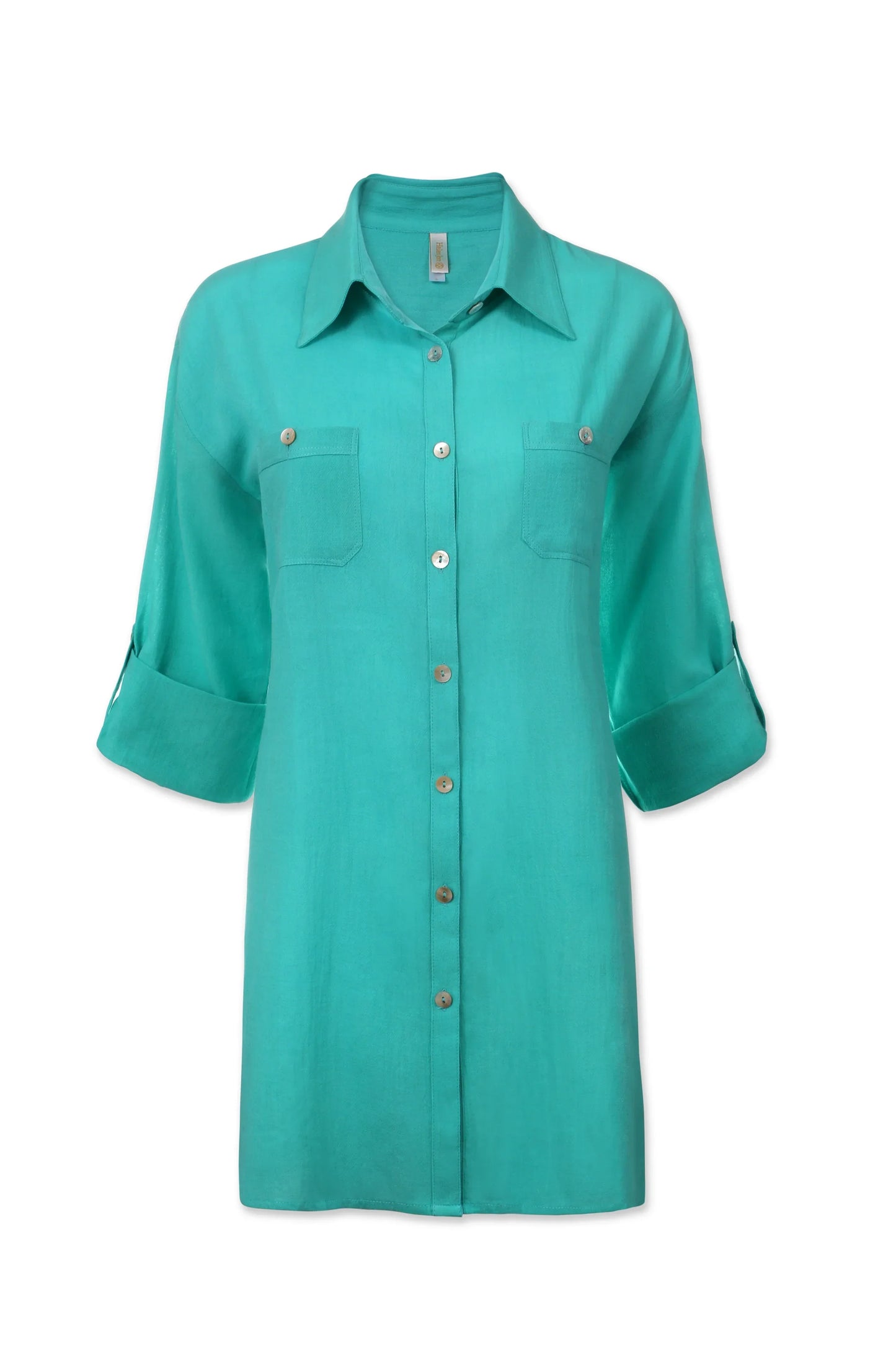 Camp Shirt Cover-Up | Seafoam Aqua - Osadia Concept Store