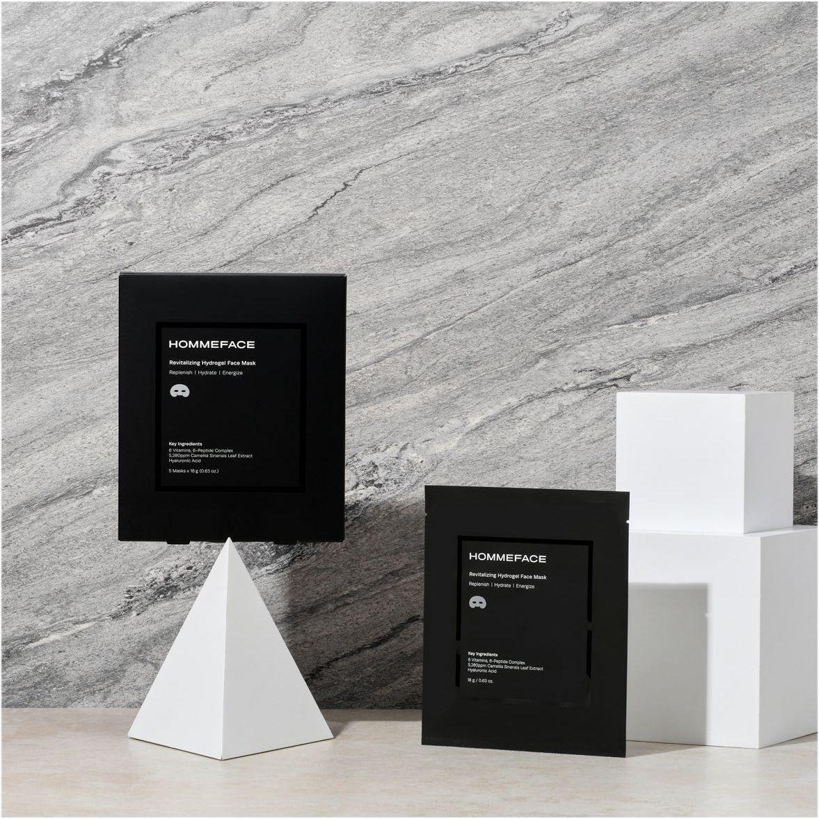 HommeFace Revitalizing Hydrogel Face Mask Set - 5 Masks x 18g