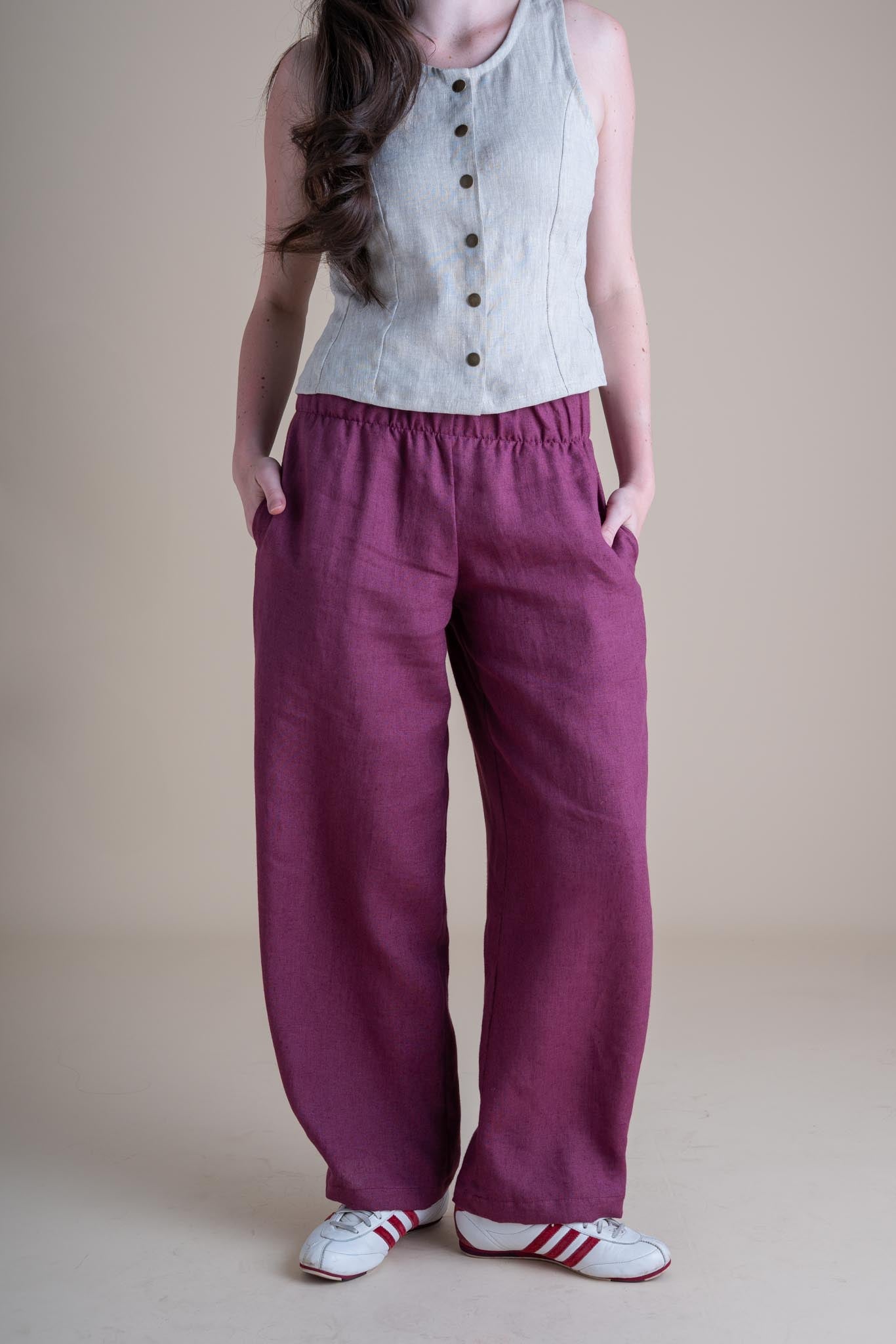 Crescent Moon Pants in Orchid
