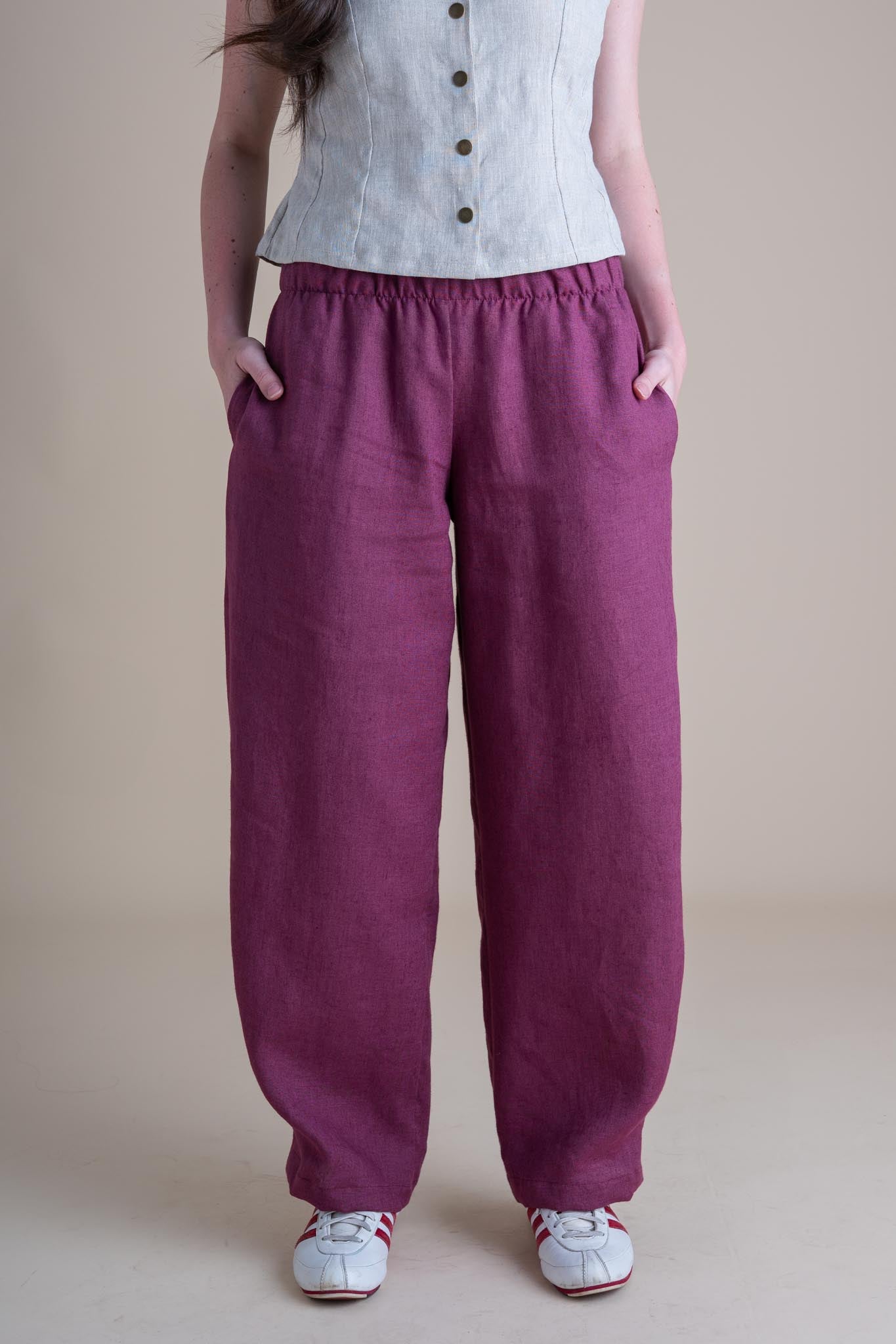 Crescent Moon Pants in Orchid
