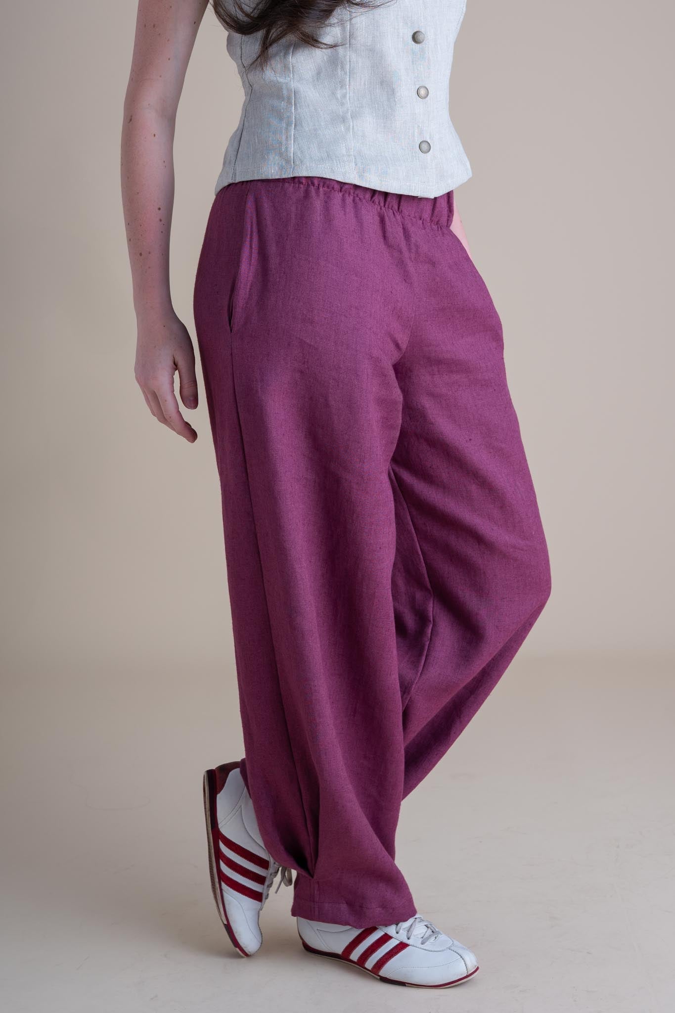 Crescent Moon Pants in Orchid