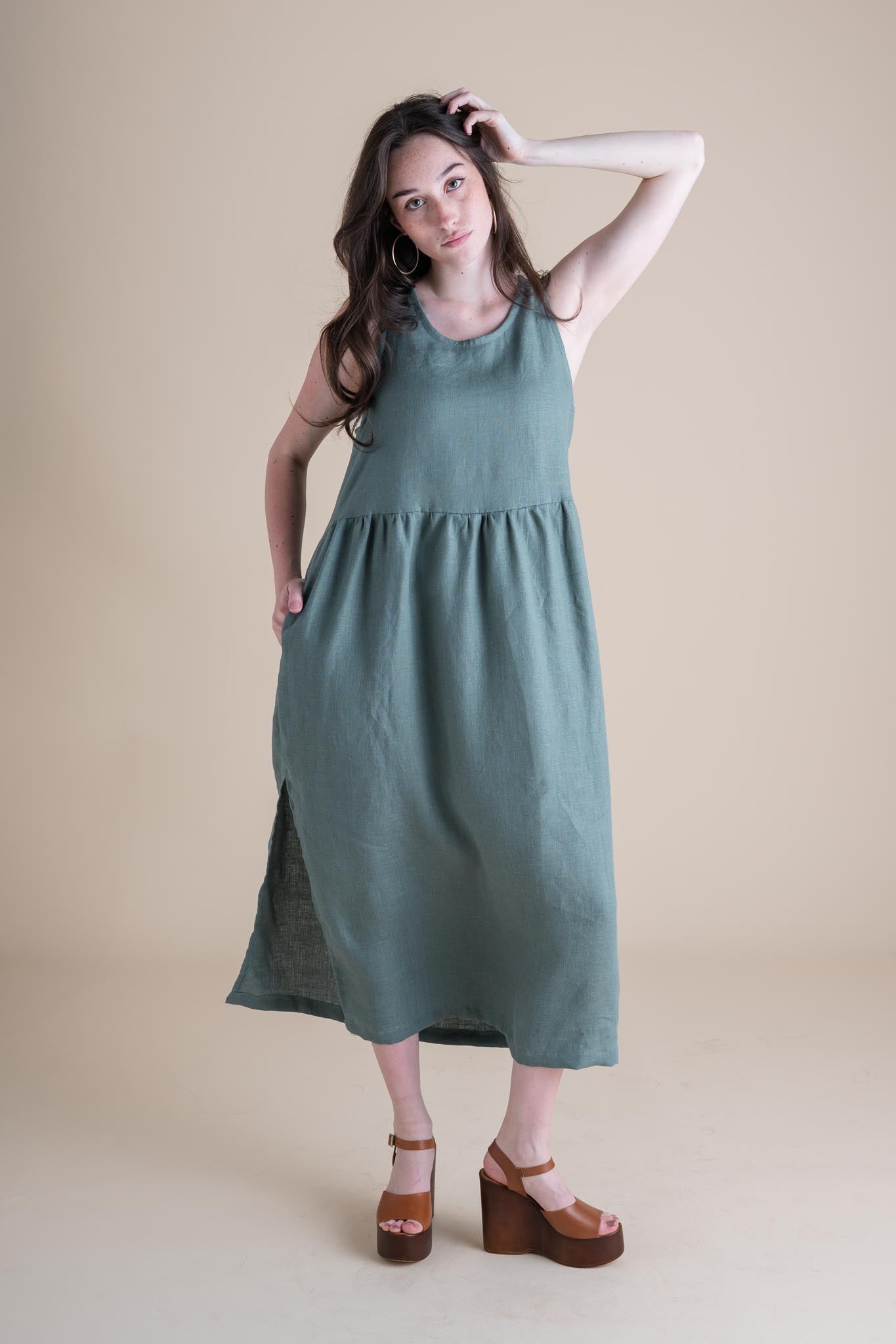 Hawthorn Dress in Agave