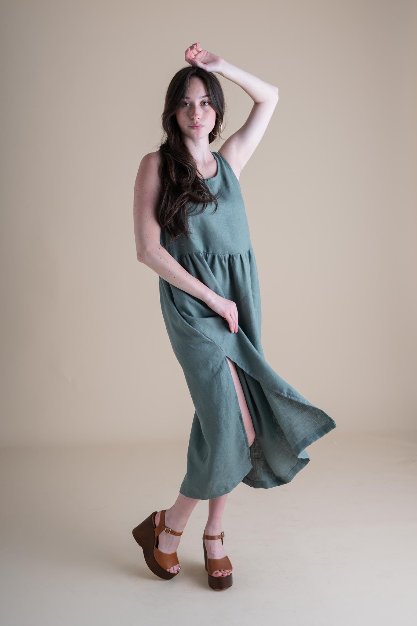 Hawthorn Dress in Agave