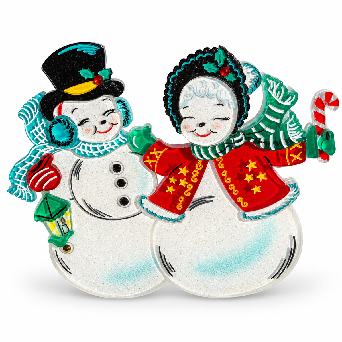 Snowball Sweethearts Brooch by 50's Vintage Dame x Lipstick & Chrome