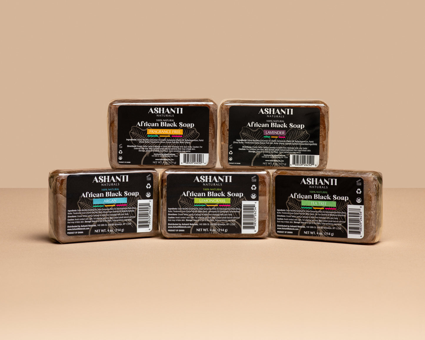 ASHANTI NATURALS 100% African Black Soap - Lavender - Osadia Concept Store