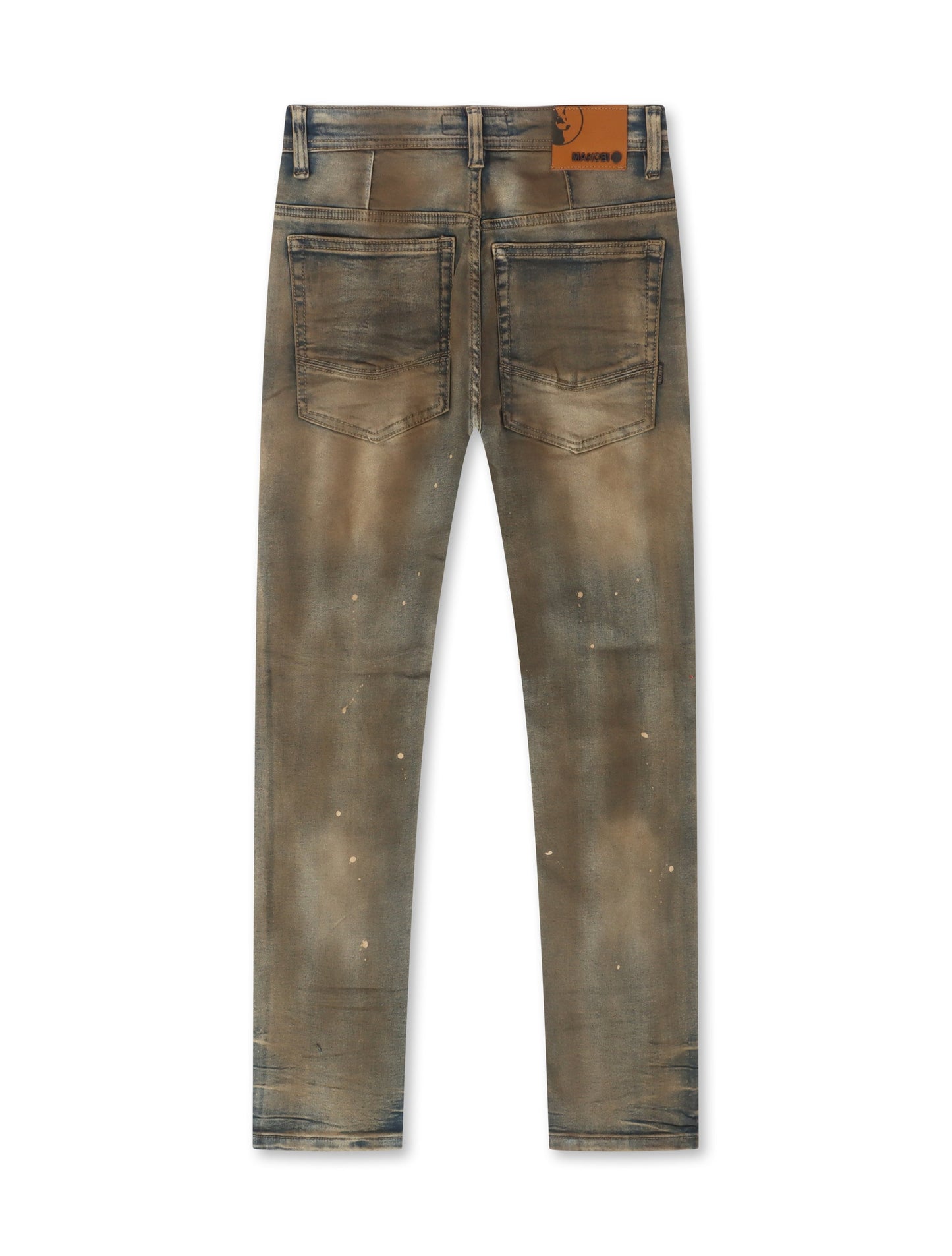 Makobi Distressed Slim Fit Jeans β Antique Wash