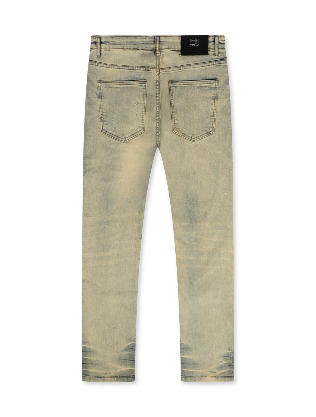 Damati Distressed Slim Fit Stretch Jeans - Light Vintage