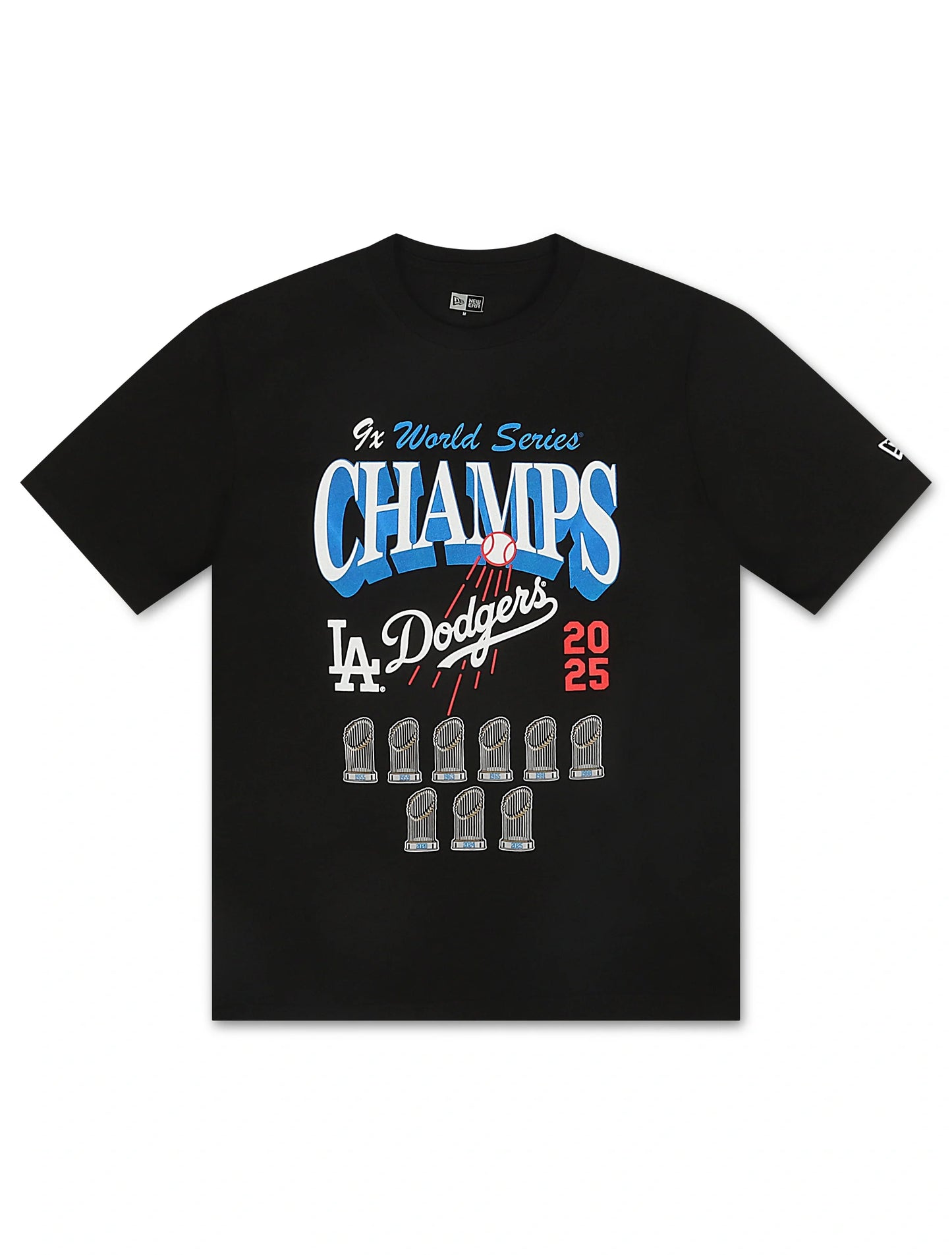 New Era LA Dodgers 9X Champs Tee - Black
