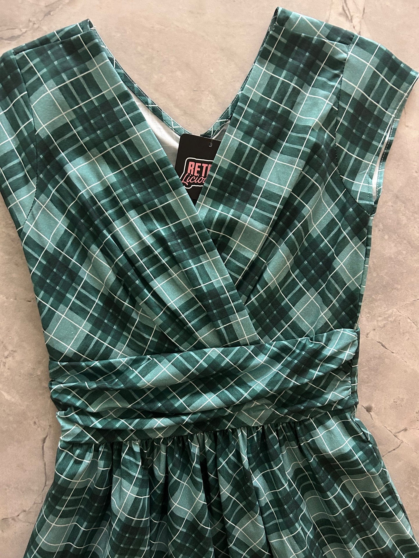 Green Plaid Greta Dress