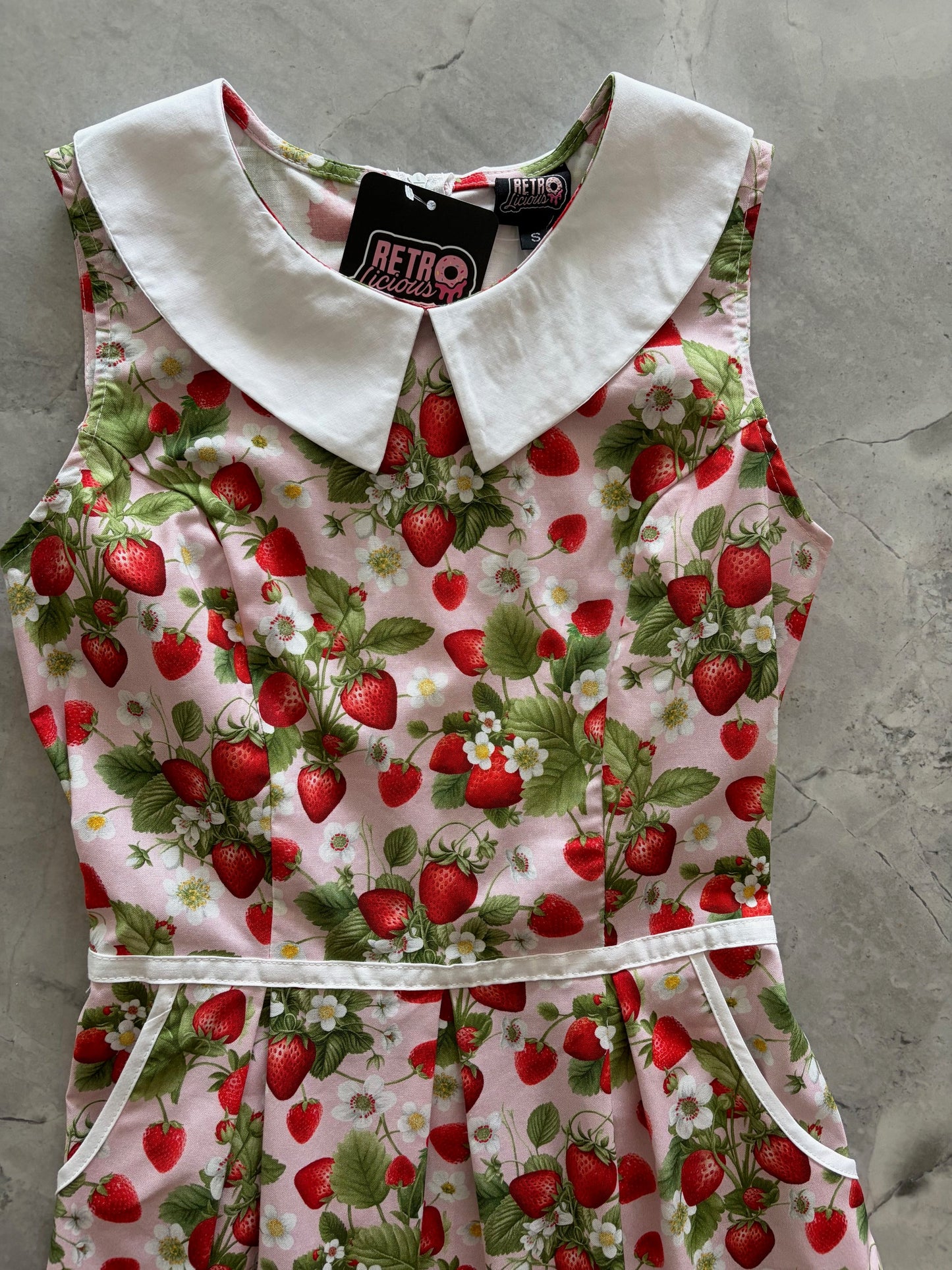 Strawberry Collared Dress